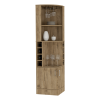 Bar Cabinet Papprika, 8 Wine Cubbies, Double Door, Dark Brown Finish